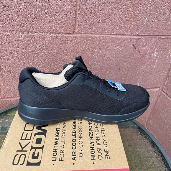 New Skechers Go Walk Black Washable Shoes Size 5 - Picture 5 of 9